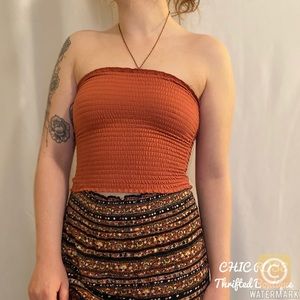 (SOLD)Burgundy/Redish Sleeveless Top